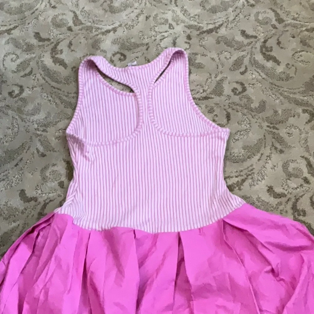 Pink racerback tank maxi Dress - Picture 4 of 9